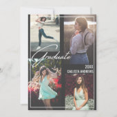 Foto Modern Eenvoudig Zwart Wit Ingelijste Afstude Kaart (Voorkant)