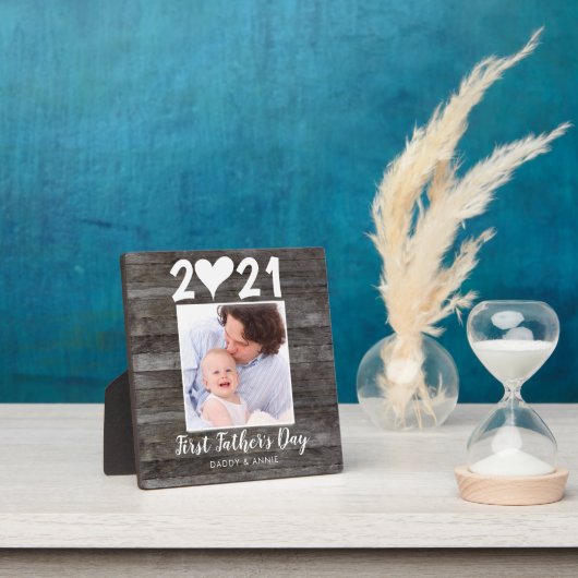 Foto modern eerste Vaderdag-script - hartwood Fotoplaat (Insitu)