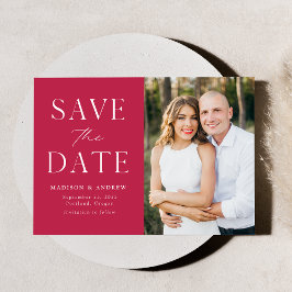 Foto Modern Elegance Magenta Save The Date