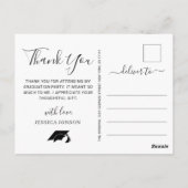 FOTO Modern Elegant Afstuderen Dank u wel Briefkaart (Achterkant)