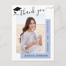 FOTO Modern Elegant Afstuderen Dank u wel Briefkaart