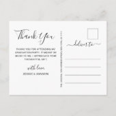 FOTO Modern Elegant Afstuderen Hartelijk dank Aankondigingskaart (Achterkant)