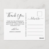 FOTO Modern Elegant Afstuderen Hartelijk dank Briefkaart (Achterkant)