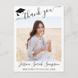 FOTO Modern Elegant Afstuderen Hartelijk dank Briefkaart