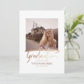 Foto modern Elegant Afstuderen Kaart (Staand voorkant)