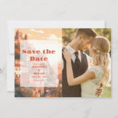 Foto Modern Elegant Italië Bestemming Bruiloft Save The Date (Voorkant)