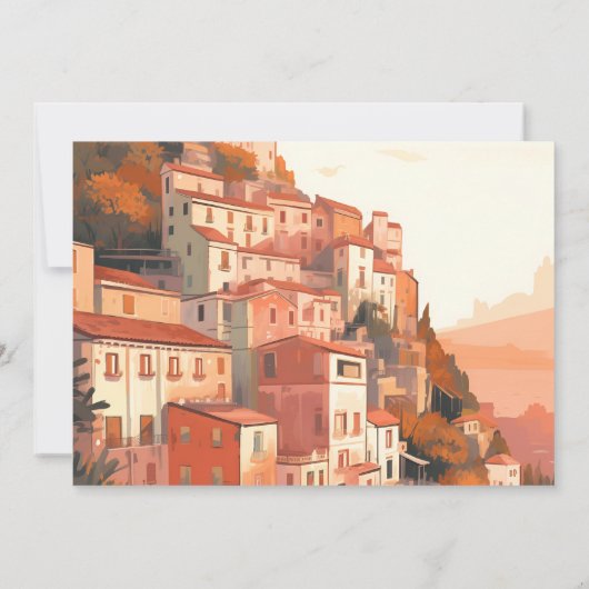 Foto Modern Elegant Italië Bestemming Bruiloft Save The Date (Achterkant)