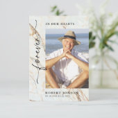 Foto Modern Forever in ons hart begrafenis Bedankkaart (Staand voorkant)