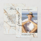 Foto Modern Forever in ons hart begrafenis Bedankkaart (Voorkant / Achterkant)