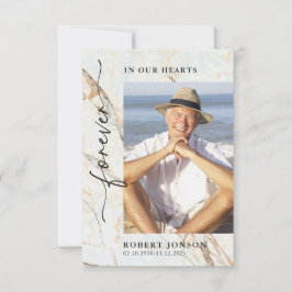 Foto Modern Forever in ons hart begrafenis Bedankkaart