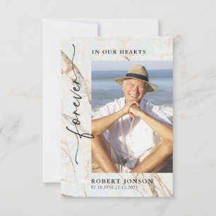 Foto Modern Forever in ons hart begrafenis Bedankkaart