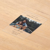 Foto Modern H Pano Save the Date Acryl Uitnodigingen (Laagn)