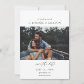 Foto Modern H Pano Save the Date Kaart (Voorkant)