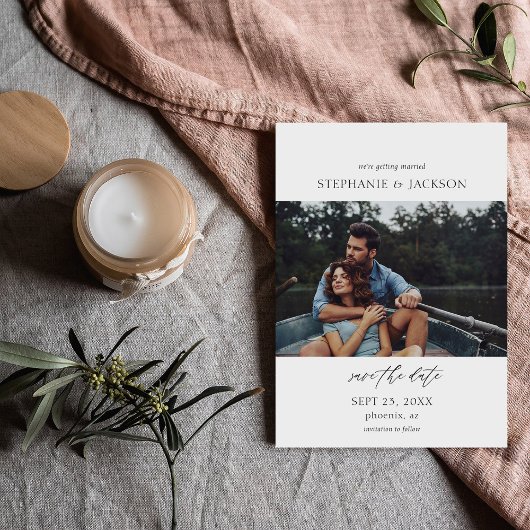 Foto Modern H Pano Save the Date Kaart