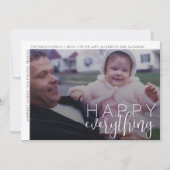 Foto Modern Happy Alles Minimal White Border Feestdagenkaart (Voorkant)