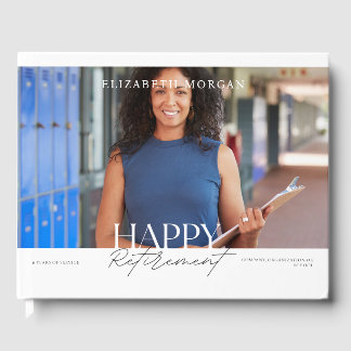 Foto Modern Happy Retirement Party Wit Gastenboek