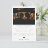 Foto Modern Hartschrift Eenvoudige bruiloft Bedankkaart (Staand voorkant)