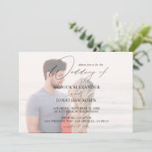 Foto Modern Horizontal 4 Wedding Kaart (Staand voorkant)