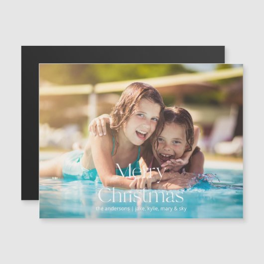 Foto Modern lettertype Kerstmis (Voorkant / Achterkant)