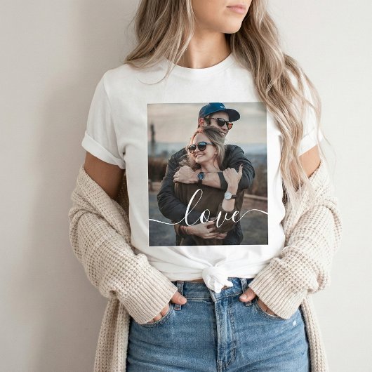 Foto Modern Love Handwrite Calligrafie T-shirt