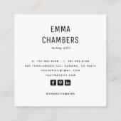 Foto Modern Makeup Artist Vierkante Visitekaartje (Achterkant)