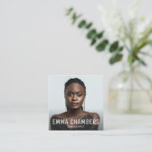 Foto Modern Makeup Artist Vierkante Visitekaartje (Staand voorkant)