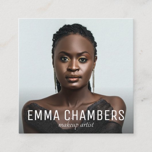 Foto Modern Makeup Artist Vierkante Visitekaartje (Voorkant)