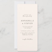 Foto, modern, minimaal, beige, foto bruiloft kaart (Voorkant)