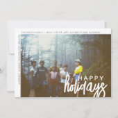 Foto modern - Minimale witrand, offset gelukkig Feestdagenkaart (Voorkant)