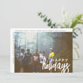 Foto modern - Minimale witrand, offset gelukkig Feestdagenkaart (Staand voorkant)