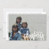 Foto modern - minimale witrand offset Merry C Feestdagenkaart (Voorkant)