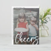 Foto modern - minimale witrand offsetkaas feestdagenkaart (Staand voorkant)