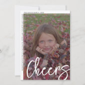 Foto modern - minimale witte rand Cheers Arch Feestdagenkaart (Voorkant)