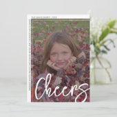 Foto modern - minimale witte rand Cheers Arch Feestdagenkaart (Staand voorkant)