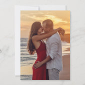 Foto Modern Minimalist Border Boho Yellow Wedding Kaart (Achterkant)