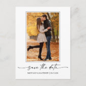 Foto Modern Minimalist Ink Script Save the Date Briefkaart (Voorkant)