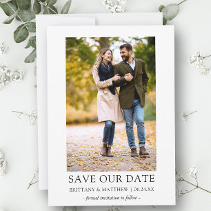 Foto Modern Minimalist Simple Save Our Date Kaart