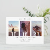 Foto Modern minimalist sparen de datum voor/achter Save The Date (Staand voorkant)