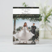 Foto Modern Minimalist Weddenschap Hartelijk dank RSVP Kaartje (Staand voorkant)