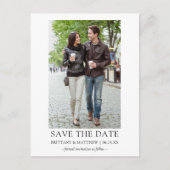 Foto modern minimalistisch eenvoudig opslaan Datum Briefkaart (Voorkant)