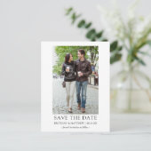 Foto modern minimalistisch eenvoudig opslaan Datum Briefkaart (Staand voorkant)