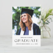 Foto Modern Portrait Afstuderen Aankondiging (Staand voorkant)