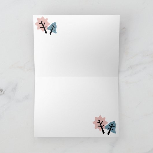 Foto Modern Prettig Kerst Feest Familie Feestdagen Kaart (Binnen)