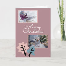 Foto Modern Prettig Kerstmis Familie
