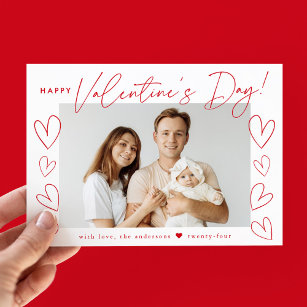 Foto Modern Red Script Valentijnsdag Feestdagenkaart