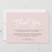 Foto modern script Afstuderen Bedankkaart (Achterkant)