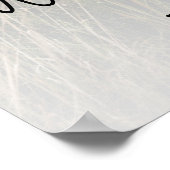 Foto Modern Script Baby shower Welkomstbord Poster (Hoek)