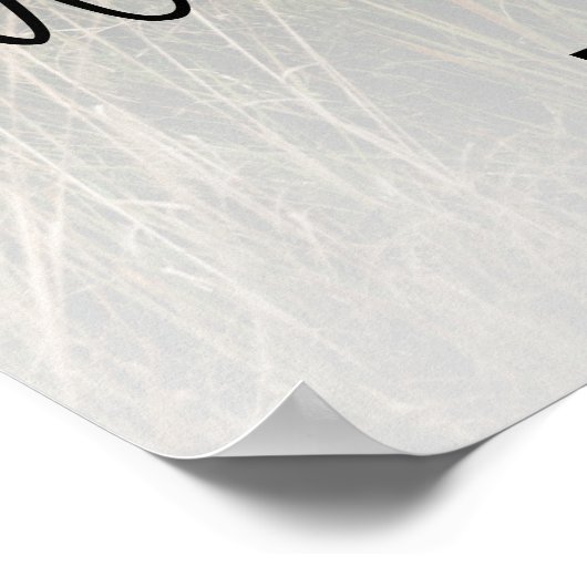 Foto Modern Script Baby shower Welkomstbord Poster (Hoek)