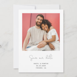 Foto modern script Verloving Save The Date