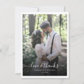 Foto Modern Script Wedding Bedankkaart (Voorkant)